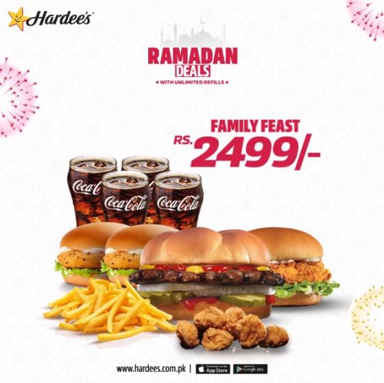 Hardee's Ramadan Iftar Deals! Strating from Rs. 1399, feast on this